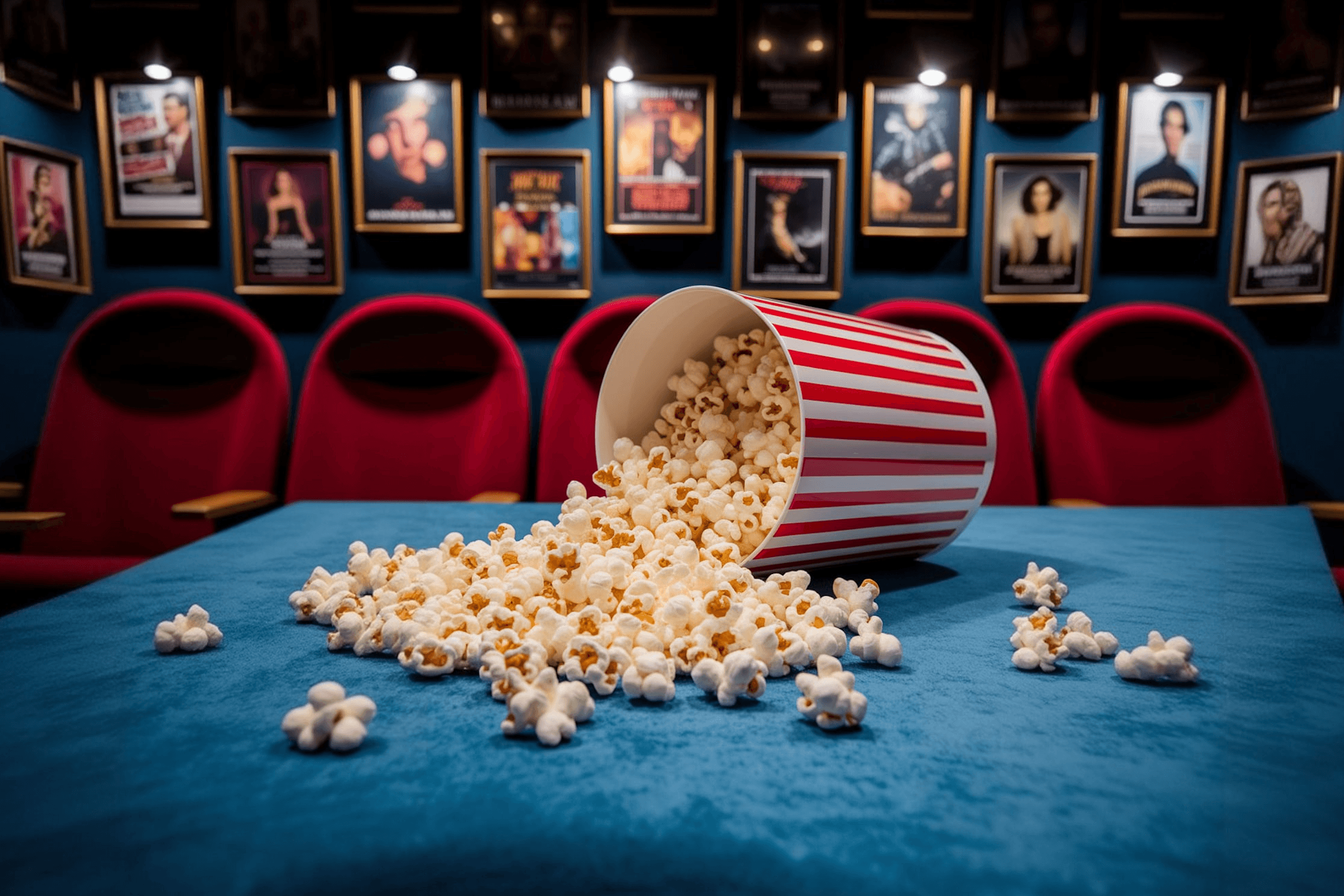 JUSR generating a cinematic popcorn video — 84% progress